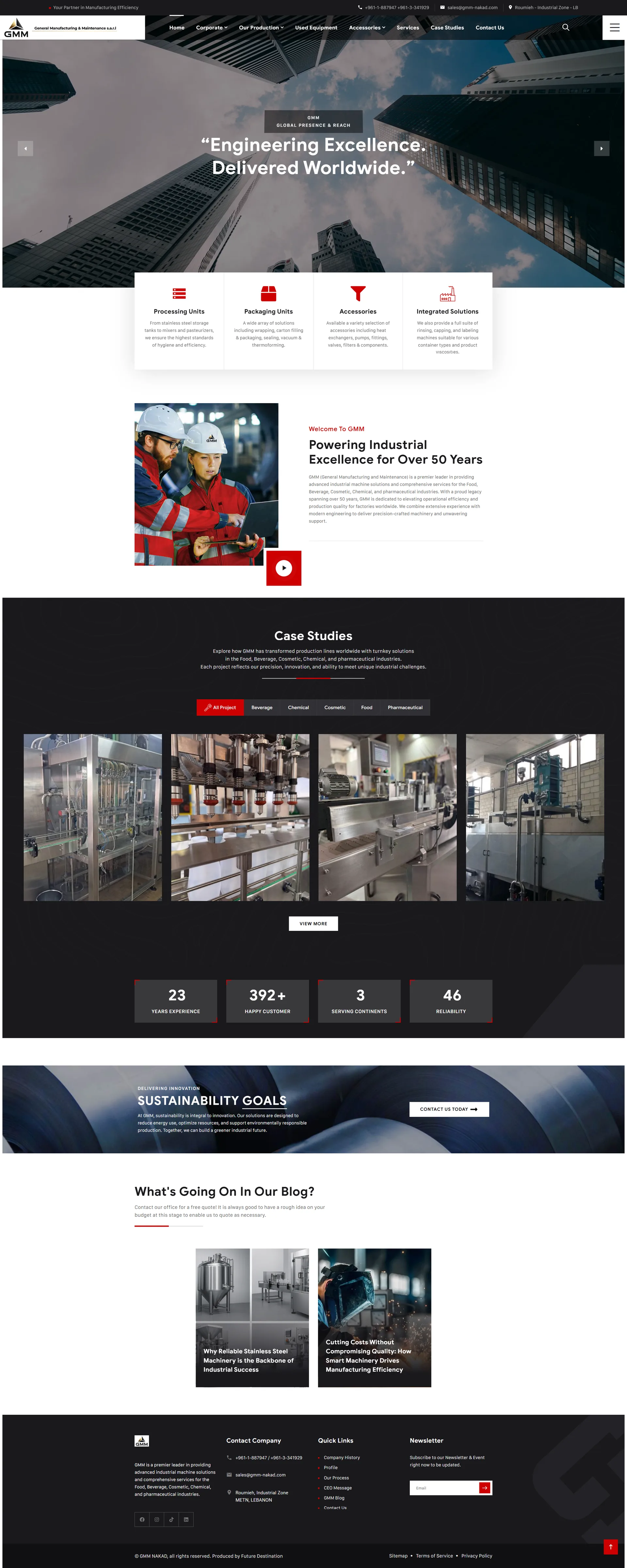 GMM — homepage design