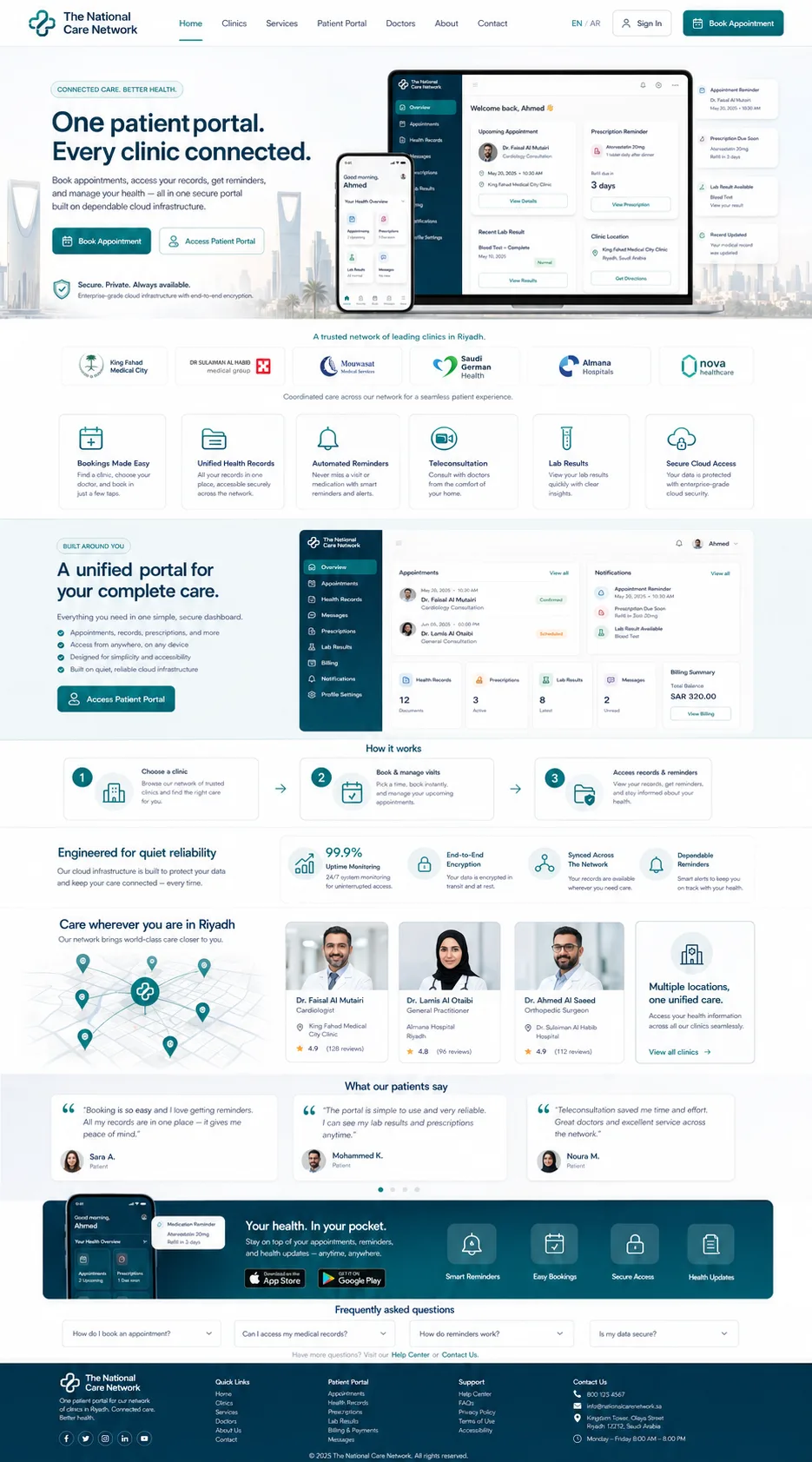 The National Care Network — patient portal website